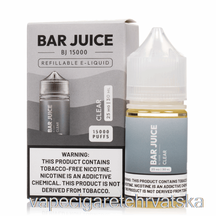 Vape Cigarete Clear - Bar Juice - 30ml 25mg